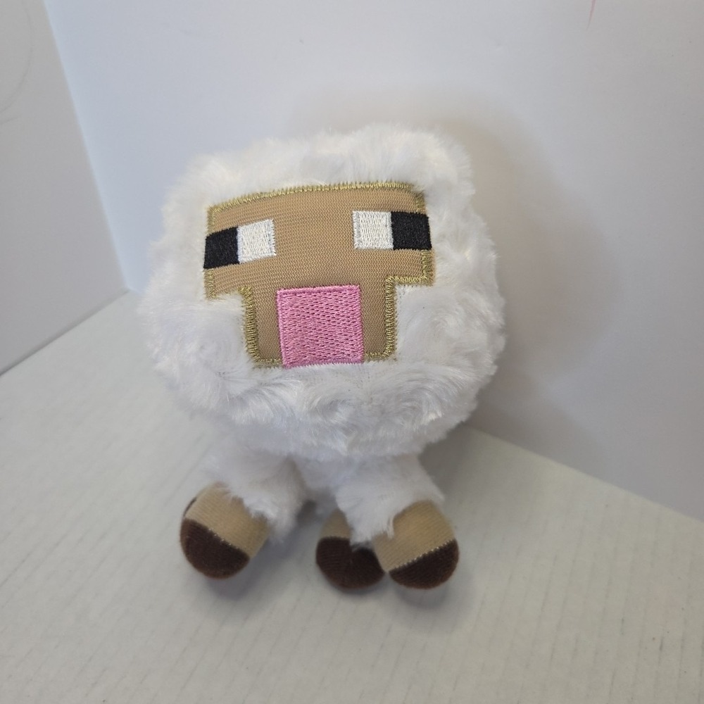 Mojang Minecraft 2014‎ 6" Plush White Sheep Lamb Stuffed Soft Animal Toy J4